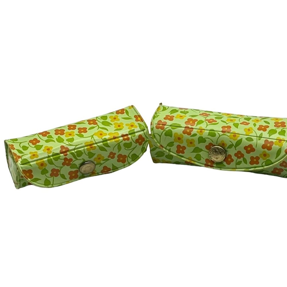 VINTAGE NEW AVON 1970s FLORAL LIPSTICK CASE WITH MIRROR Lot of 2